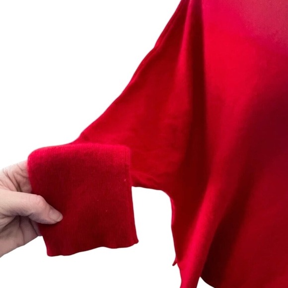 Quiet Luxury Cashmere Turtleneck Sweater Red Soft Knit Peck & Peck Women S/M - Picture 4 of 11